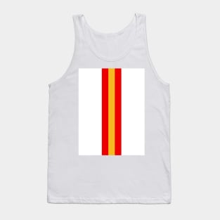 Retro American Football Stripes Kansas White, Red, Yellow Tank Top